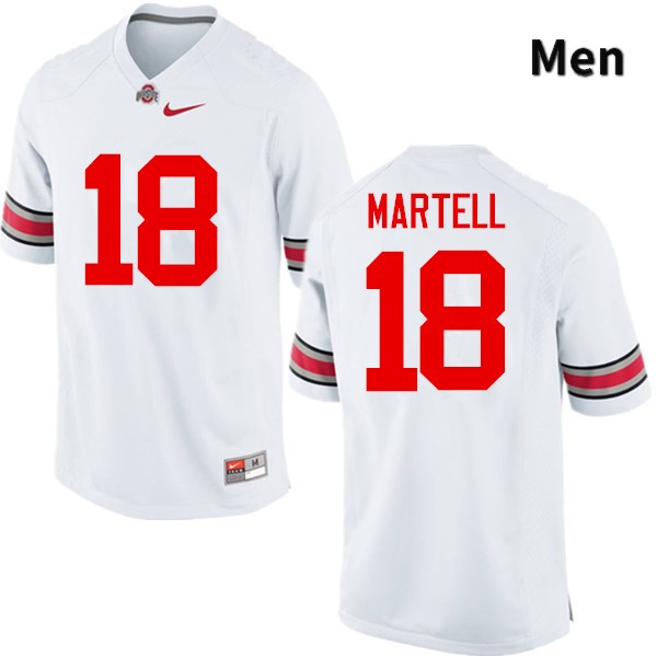 Ohio State Buckeyes Tate Martell Men's #18 White Game Stitched College Football Jersey